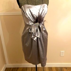 Charlotte Russe Strapless Metalic Fitted Dress
